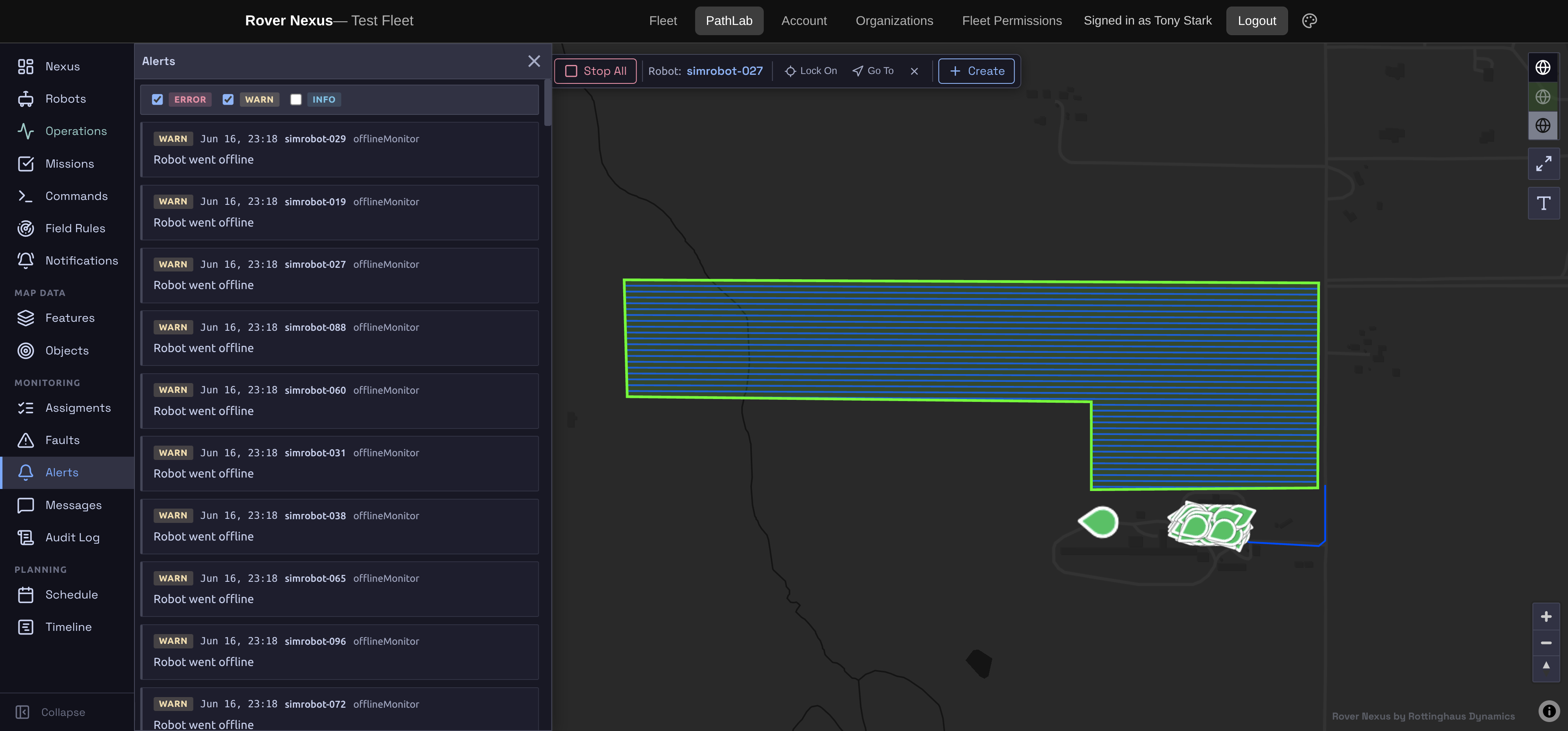Rover Nexus path planning