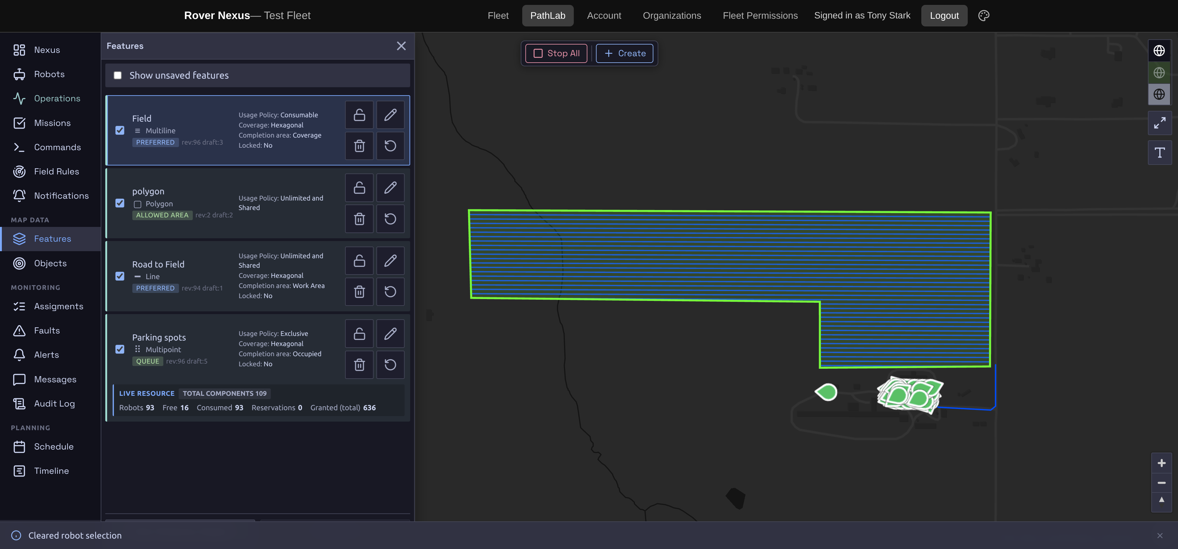 Rover Nexus path planning