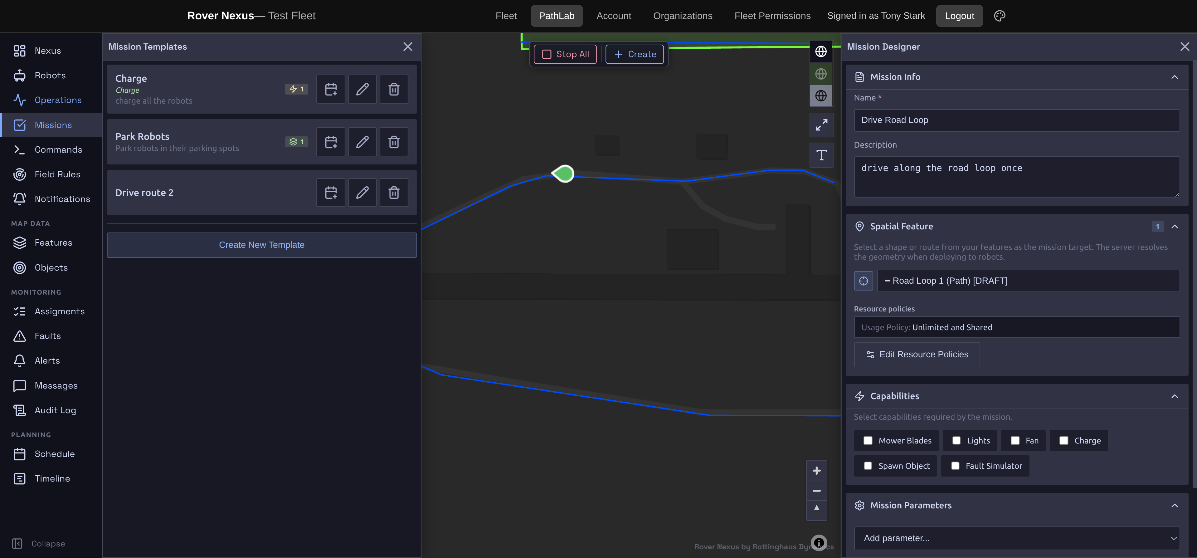 Rover Nexus path planning