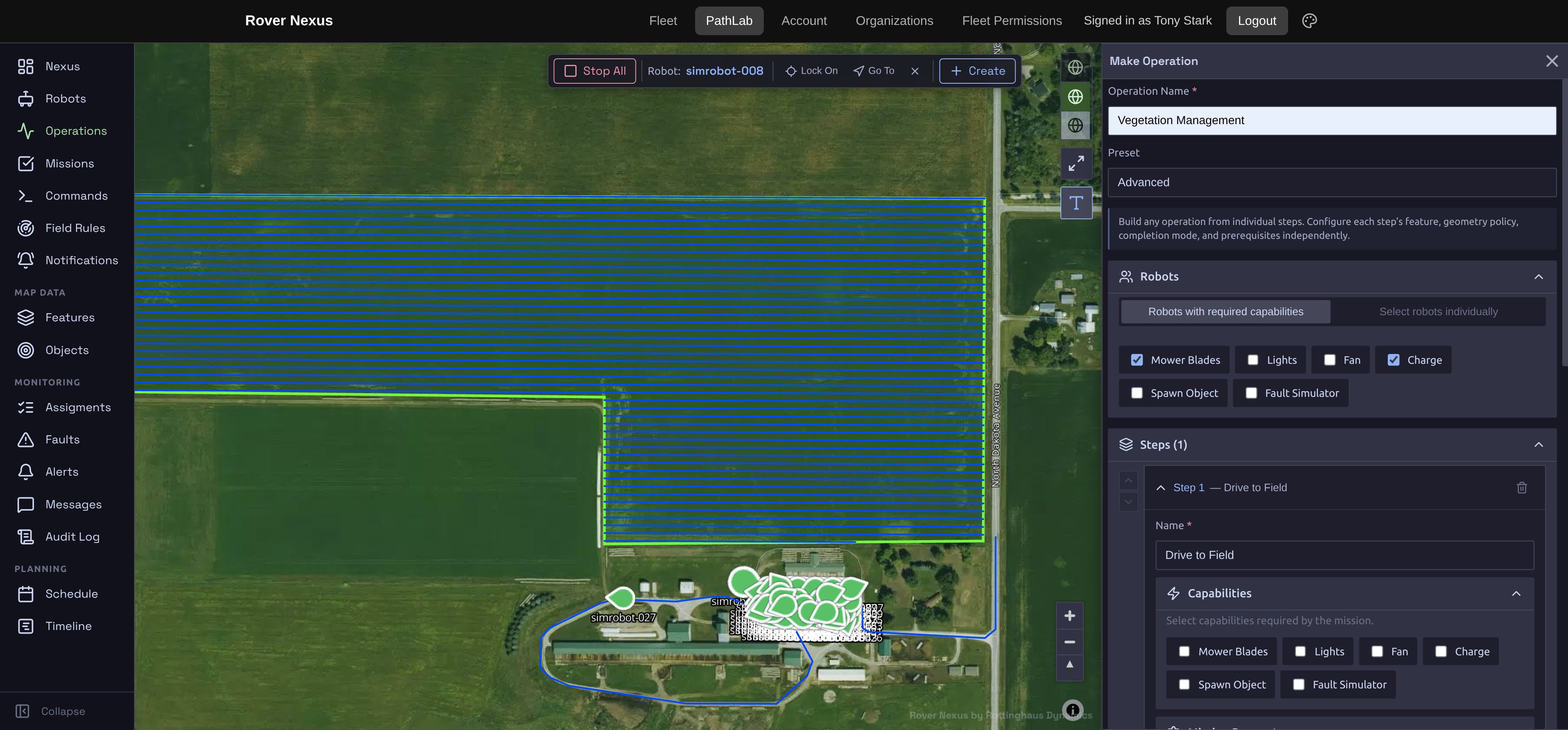 Rover Nexus path planning